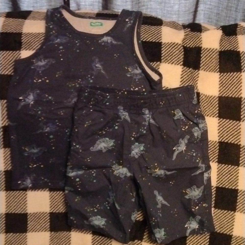 💙🩵NWOT BOYS 365KIDS FROM GARANIMALS NAVY/BABY BLUE SLEEVELESS SHORT SET💙🩵